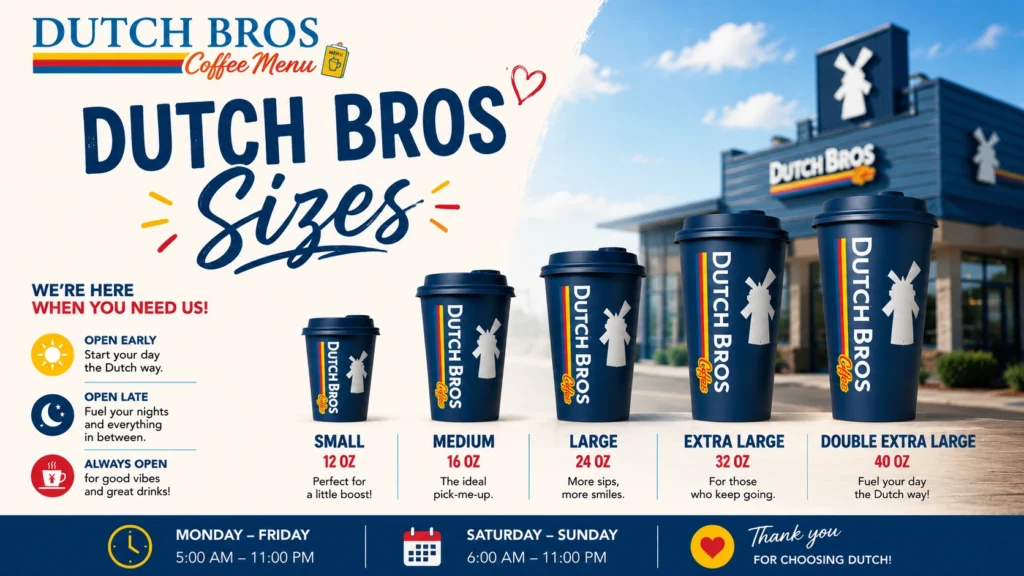 Dutch Bros Sizes 2026 - Coffee, Drink & Cup Sizes Guide 2 Dutch Bros Sizes 2026